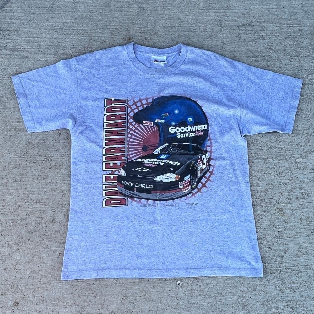 Vtg Dale Earnhardt NASCAR Shirt XL Grey #3‎ Goodwrench Graphic Tee Racing